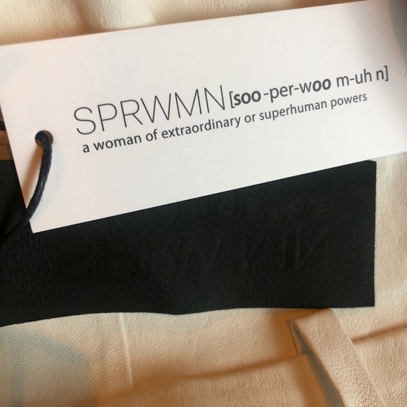 SPRWMN Trouser Pants White Leather Lamb Skin Crop - Picture 15 of 15